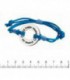 Pulsera Plata 1º Ley nailon azul sentimientos - K-00876-MA01