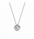 Cadena y colgante de Oro Blanco 1ª Ley con diamante - 17G-004CH/1