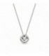 Cadena y colgante de Oro Blanco 1ª Ley con diamante - 17G-004CH/1