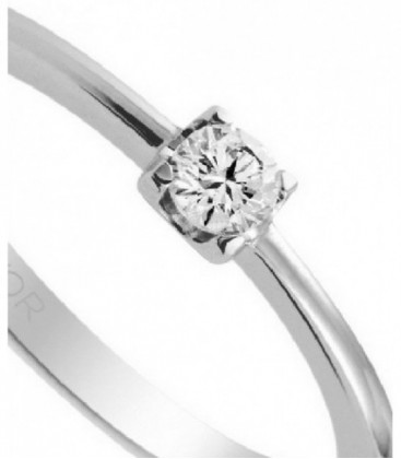 Anillo de compromiso con 1 diamante talla brillante 0.10ct - 74B0005