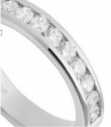 Anillo de diamantes de oro blanco 0.54ct 9 Diamantes - 74B0051