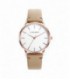 RELOJ IP DORADO ESFERA BEIGE CORREA PIEL BEIGE - 461094-77