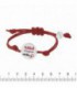 Pulsera cuero rojo plata 1ª ley sentimientos - K-00668-MA03