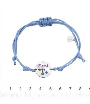 Pulsera nylom azul y plata 1ª ley sentimientos - K-00973-0-4