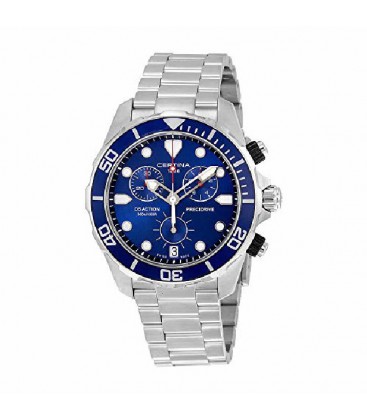 Certina Ds Action Gent Chrono para caballero en acero esfera azul. - C0324171104100