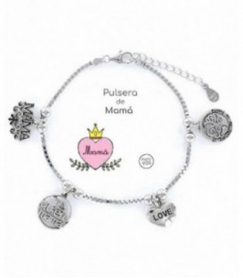 Pulsera plata 1ª ley Tu eres lo mas MAMA - 9101861