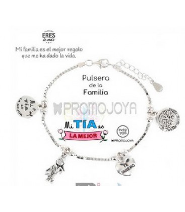 Pulsera Plata Eres Lo Más 9107870 Mujer Familia Tia Colgantes - 9107870