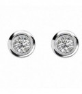 Pendientes de Oro Blanco 1ª ley y diamantes - 17G-012CH