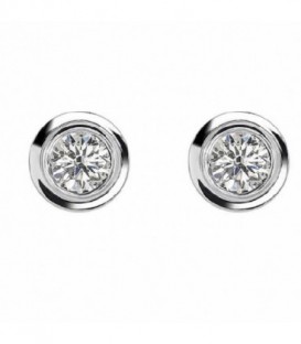 Pendientes Oro Blanco 1ª Ley Diamante - 17G-030CH