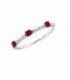 Anillo Rubies y Diamante Oro Blanco 1ª ley - AA031201RB