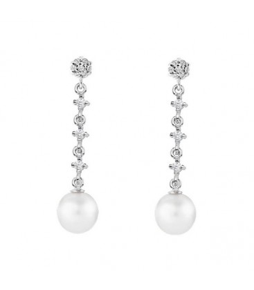 Pendientes de novia en plata y topacios con perlas - 79B0603TD1