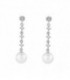 Pendientes de novia en plata y topacios con perlas - 79B0603TD1