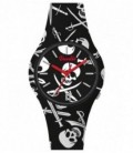 Doodle Watch Reloj de pulsera con diseño de calavera y texto - DO42007