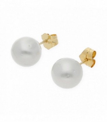 Pendientes de perlas australianas en oro blanco (9/10 mm) - KNS 9+09