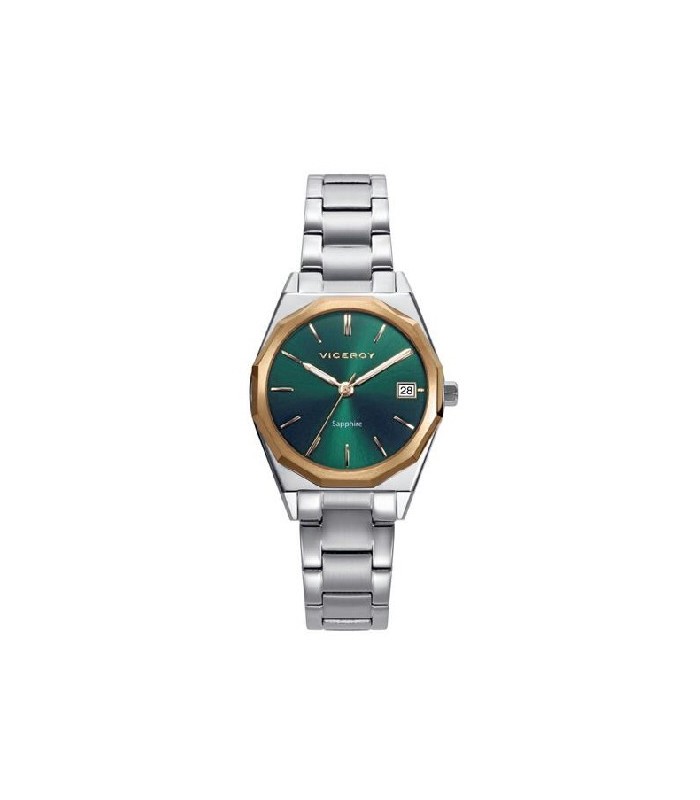 Reloj Viceroy Mujer Plateado, Dorado y Verde Analógico - 42440-67