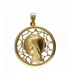 Medalal Oro 1ª Ley Virgen Niña de 20 Milimetros - M-2123954A
