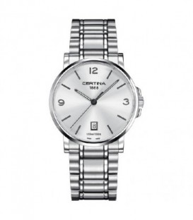 RELOJ CERTINA DS CAIMANO C017.410.11.037.00 ESFERA PLATEADA CALENDARIO - C0174101103700