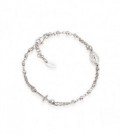 Pulsera rosario en plata. Una joya para vestir con elegancia, un accesorio que combina belleza y espiritualidad - BROB3