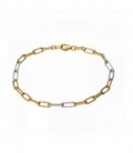 Pulsera Oro 1ª Ley eslabones alargados bicolor - M-1089888ABPU