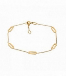 Pulsera Oro 1ª Ley eslabones combinados ovalados cuadrados - M-1083379APU