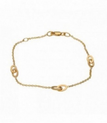 Pulsera Oro 1ª Ley cadenita con esbones ovalados intercalados - M-1083388APU