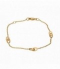 Pulsera Oro 1ª Ley cadenita con esbones ovalados intercalados - M-1083388APU