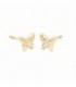 Pendientes bebé mariposa circonitas 4x5 mm Oro amarillo 18K - 1A 2031/1