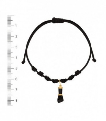 PULSERA PUÑO AZABACHE IMI CORDON NUDOS - 90343-0-9