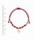 PULSERA TREBOL SUERTE ORO 1ª LEY MINI NYLON 7NUDOS - 90452-0-9