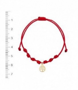 PULSERA ARBOL VIDA ORO 1ª LEY MINI NYLON 7NUDOS - 90450-0-9