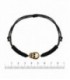 PULSERA ORO 1ª LEY CALAVERA NEGRA 14MM NYLON - 90729-1-9