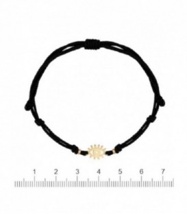 PULSERA ORO 1ª LEY OJO NAZAR MINI NYLON NEGRO - 90524-0-9