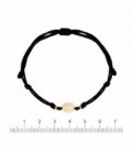 PULSERA ORO 1ª LEY OJO NAZAR MINI NYLON NEGRO - 90524-0-9