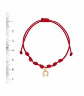 PULSERA HERRADURA ORO 1ª LEY MINI NYLON 7NUDOS - 90454-0-9