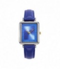 Reloj Viceroy caja de acero con corona en Ip dorado y correa de piel azul con movimiento cuarzo - 401238-37